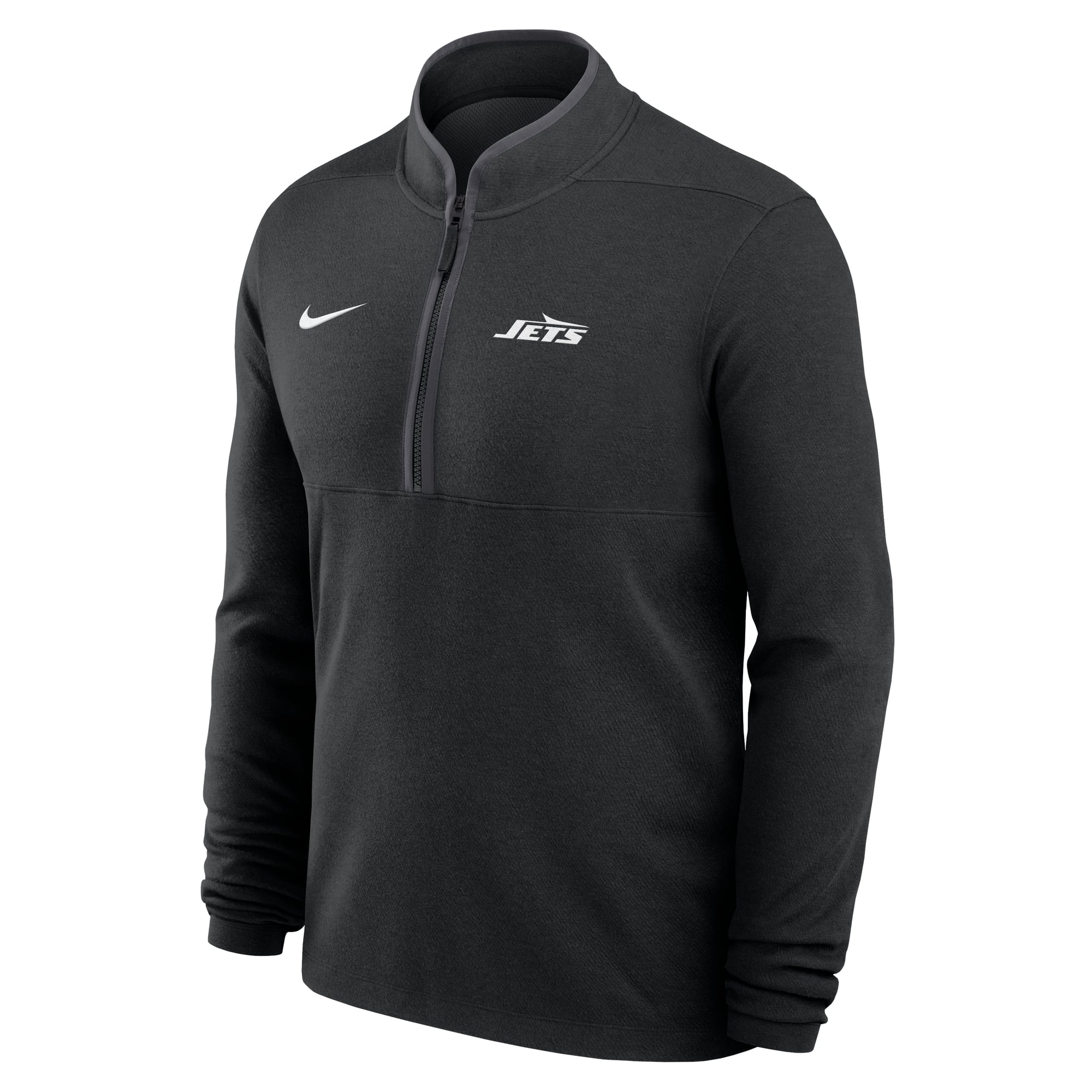 Men's Nike Black New York Jets Primetime Victory Dri-FIT Half-Zip Pullover